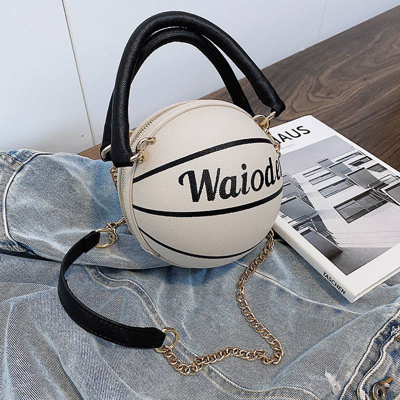 Basketball Shape Handbags and Purses for Women Chain Shoulder Crossbody Bag Girls Ladies HandBags