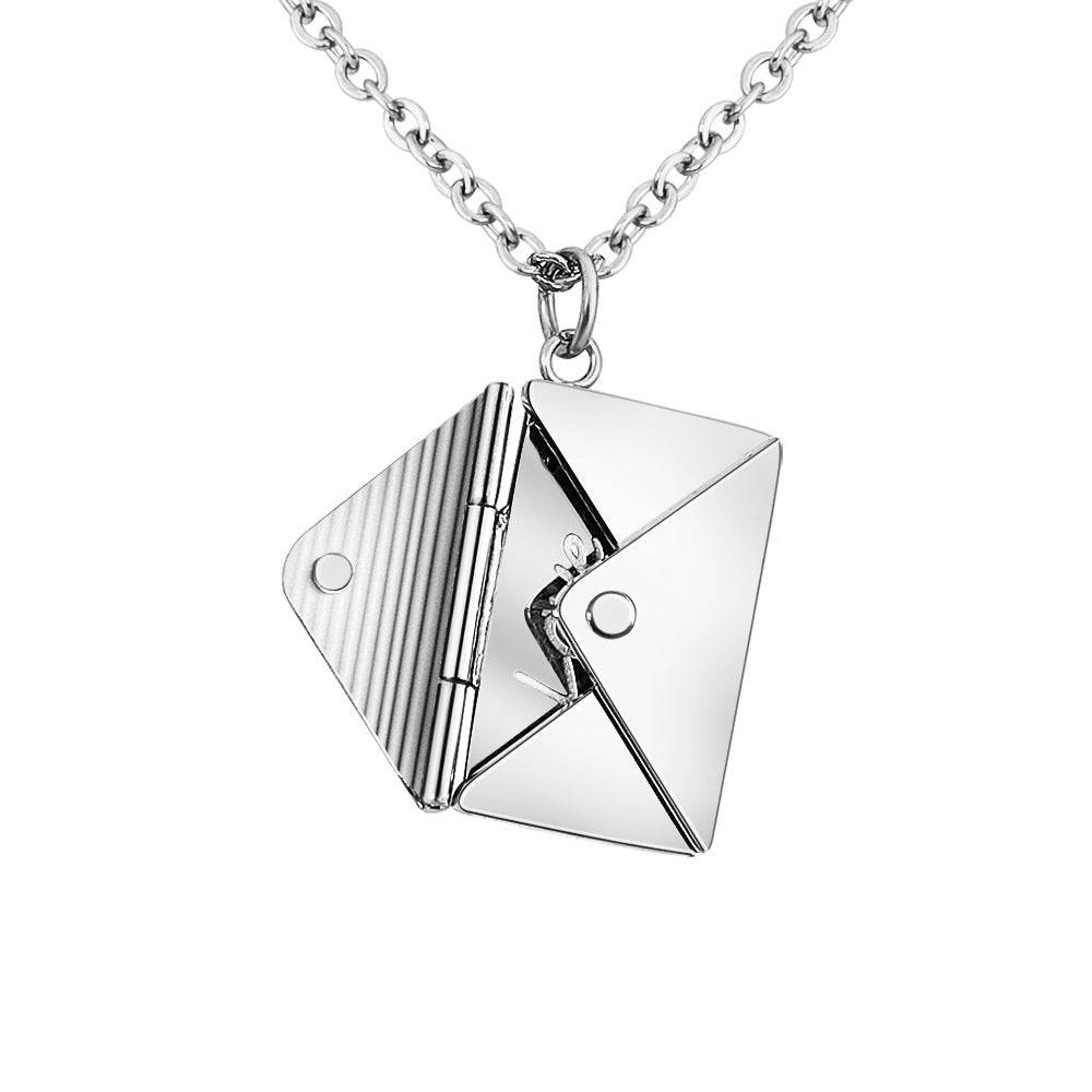 Fashion Jewellery Envelop Necklace Pendant Necklace Women Envelope Lover Letter Pendant Best Gifts For Girlfriend