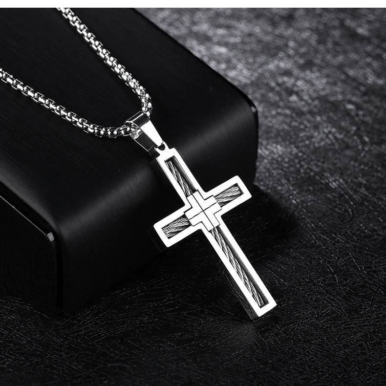 Cross Men's Necklace Trendy Men's Pendant