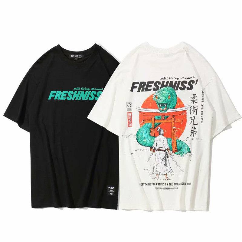 Freshniss back print t shirt