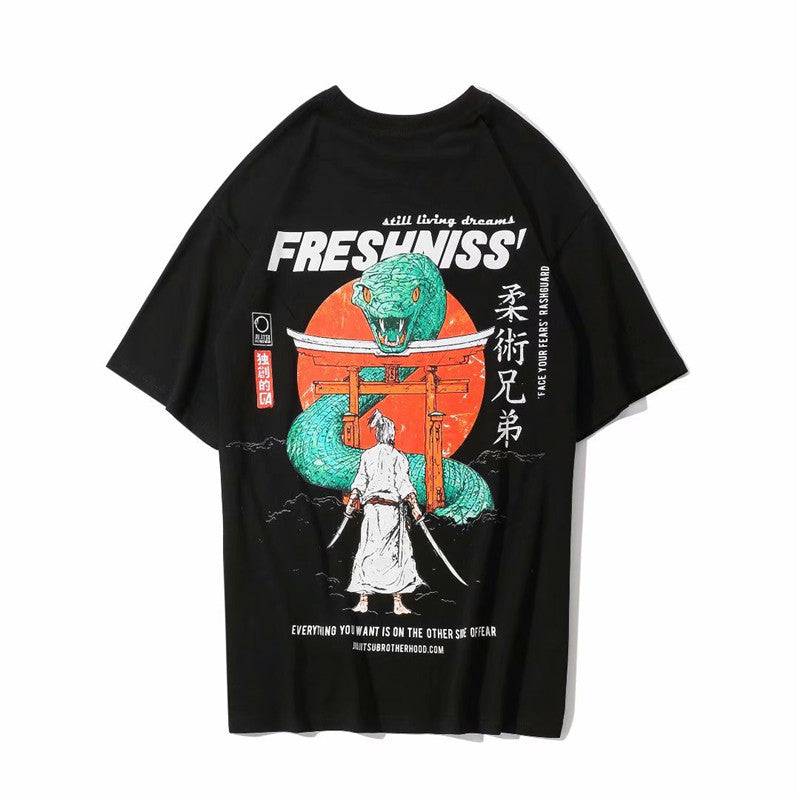 Freshniss back print t shirt