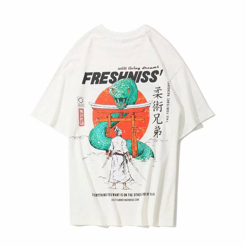 Freshniss back print t shirt