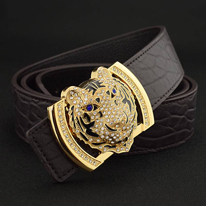 Tiger Style Men's Casual Versatile Leather Belt