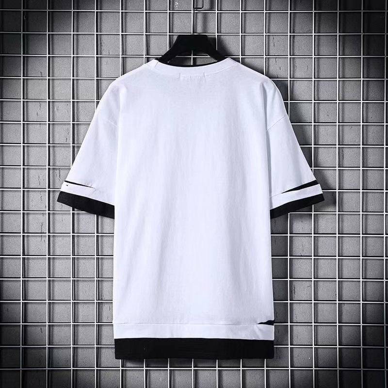 Men's Solid Color Loose Hip-hop Half Sleeve Clothes