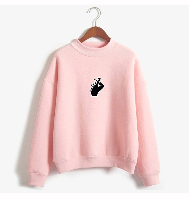 Fast Selling Popular Women's Cloth Love Finger Than Heart Gesture Sweater