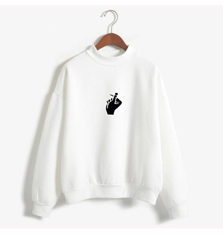 Fast Selling Popular Women's Cloth Love Finger Than Heart Gesture Sweater