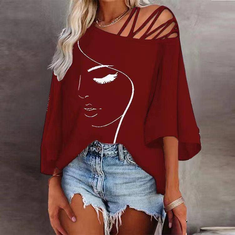 Fashion Stitching Loose Casual Tops For Women